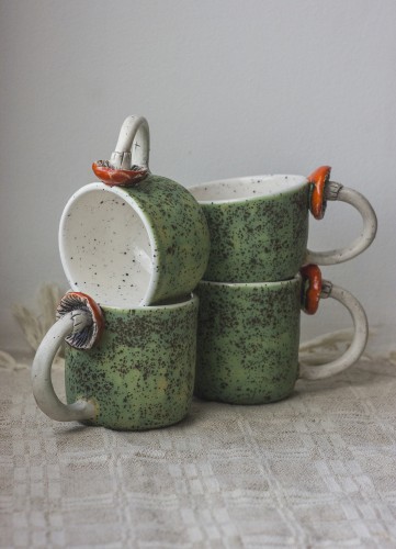 Puodelis "Samanos" su grybo rankena 100-150ml