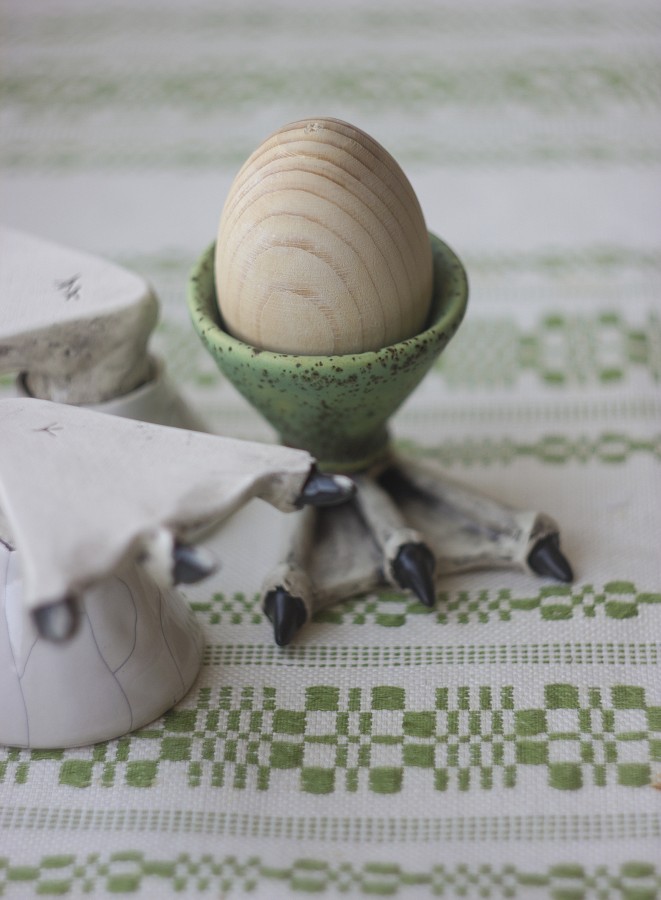 Kiaušinio stovelis "Žąsies koja"