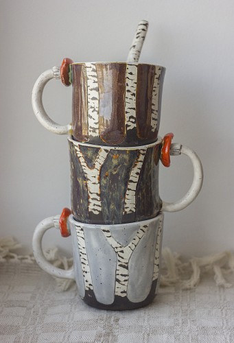 Puodeliai "Ruduo beržyne" 350ml <2>