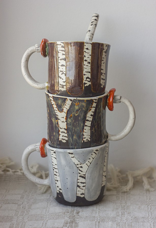 Puodeliai "Ruduo beržyne" 350ml <2>