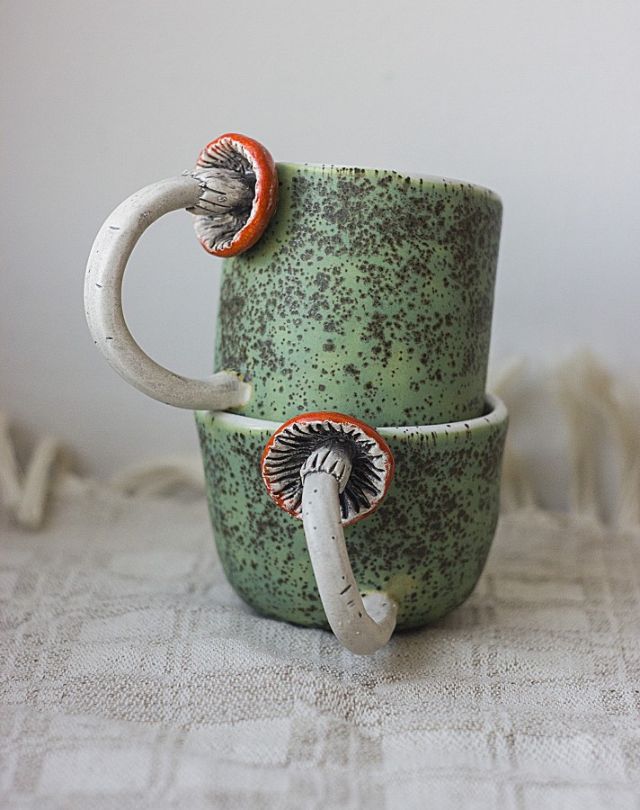 Puodelis "Samanos" su grybo rankena 100-150ml